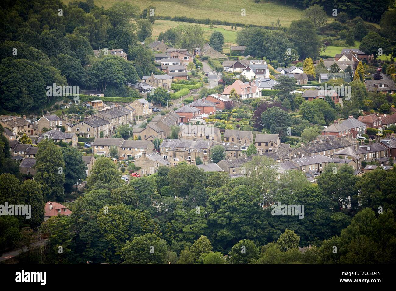 Bollington città in Cheshire giacenza nel villaggio Foto Stock