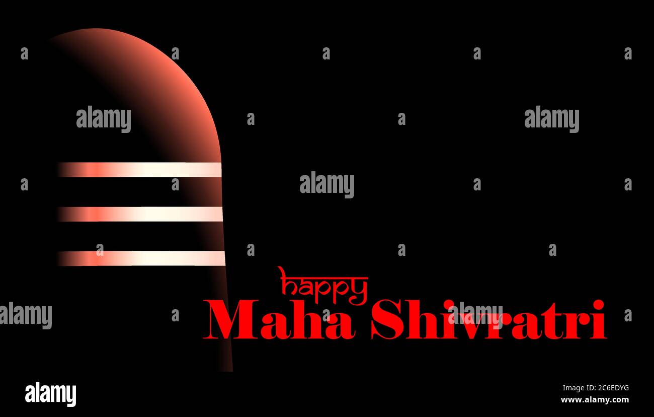 Illustrazione vettoriale del biglietto d'auguri per maha Shivratri, biglietto d'auguri per il festival indù Maha Shivratri. Grunge texture Mahadev Tilak segno. Illustrazione Vettoriale