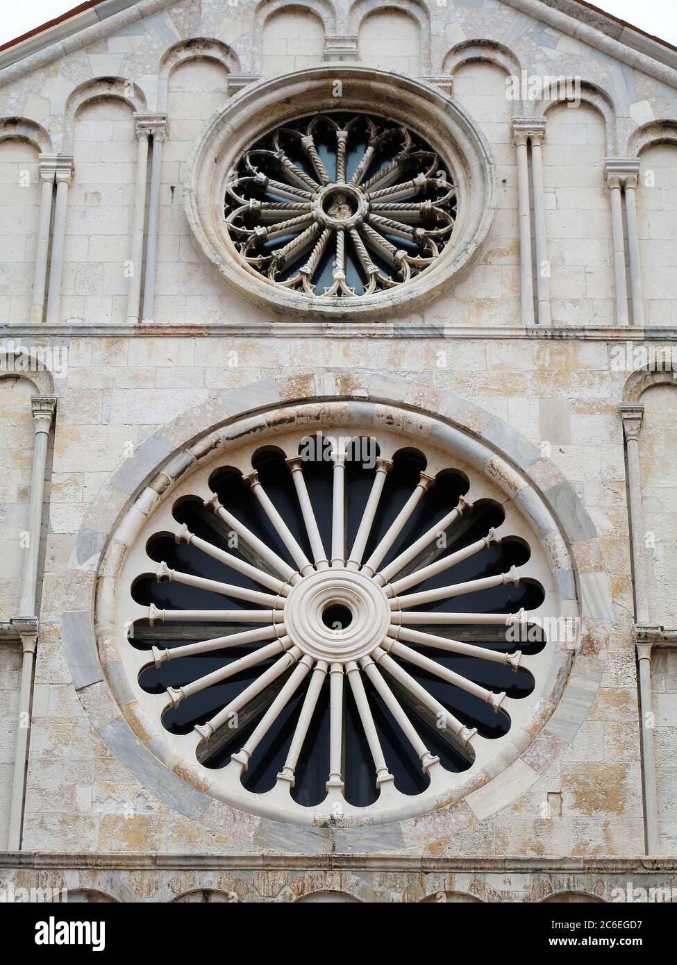 Zara in Dalmazia. Cattedrale di Sant'Anastasia. Dettaglio facciata. Foto Stock
