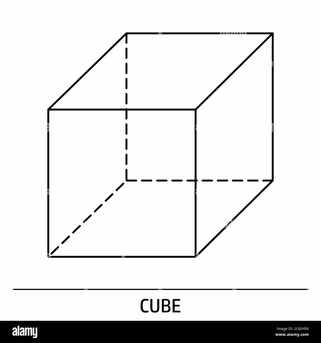 Icona del contorno del cubo Illustrazione Vettoriale