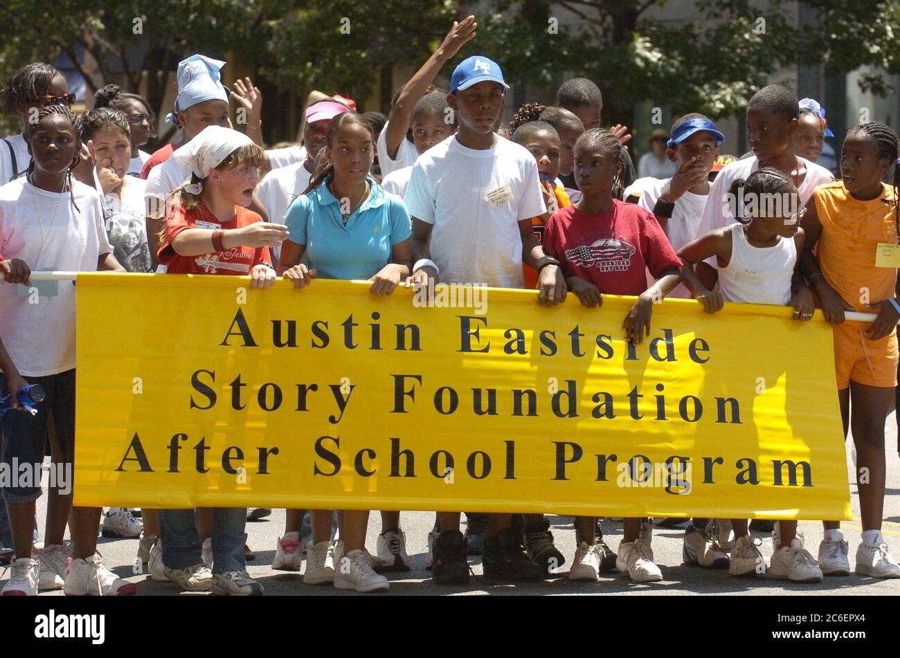 Austin, Texas USA, 19 giugno 2005: Sfilata del diciannovesimo giugno nel centro di Austin in onore del 19 giugno Emancipation Day per gli afroamericani in Texas. ©Bob Daemmrich Foto Stock