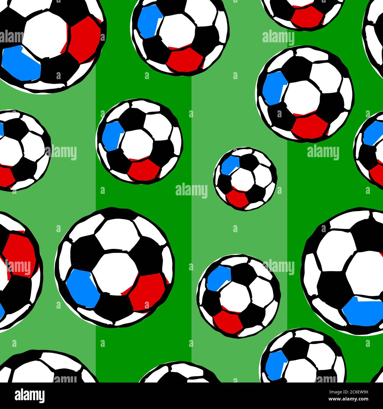 palla da calcio senza cuciture sfondo vettoriale, pattern, texture, mock-up, template vettoriale illustrazione Illustrazione Vettoriale