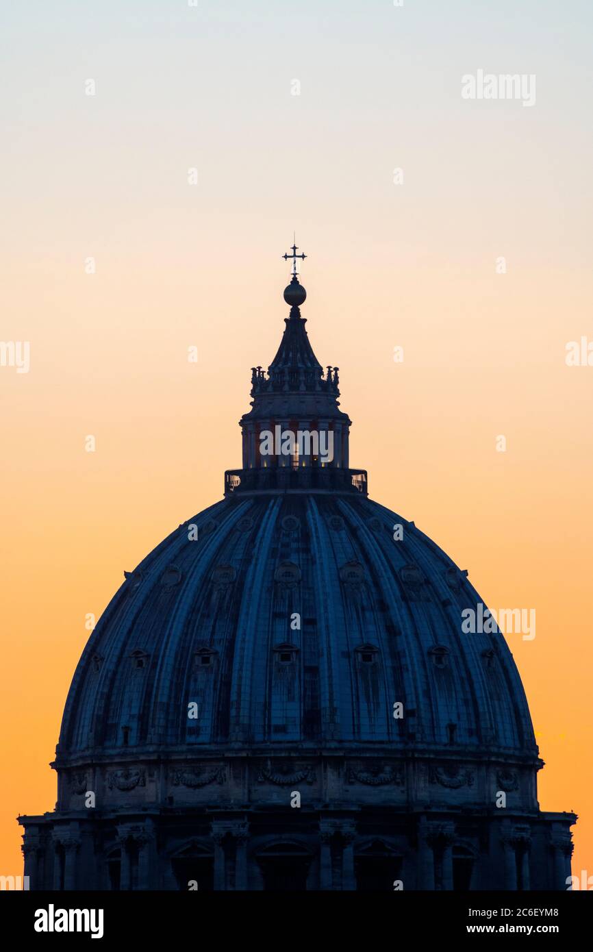 Italia Lazio Roma, il Vaticano e la Basilica di San Pietro Foto Stock