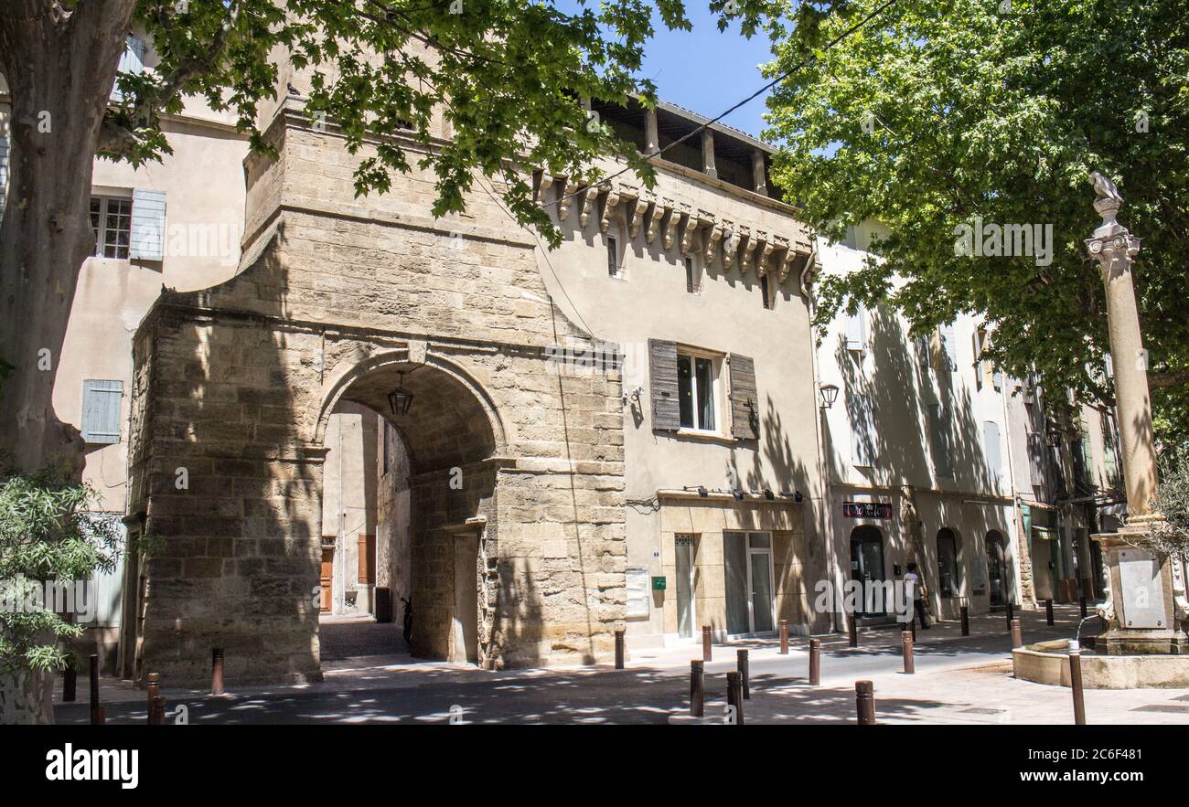 Pelissanne (Bocche del Rhône, Francia) :Fontaine du Pélican Foto Stock