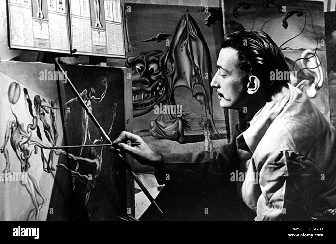 Salvador Dalí, artista surrealista spagnolo Foto Stock
