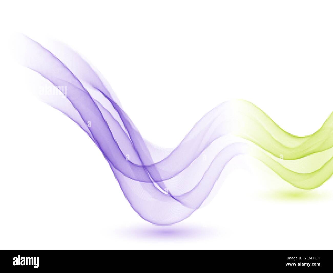 Elemento di disegno astratto onda flusso verde e blu Illustrazione Vettoriale