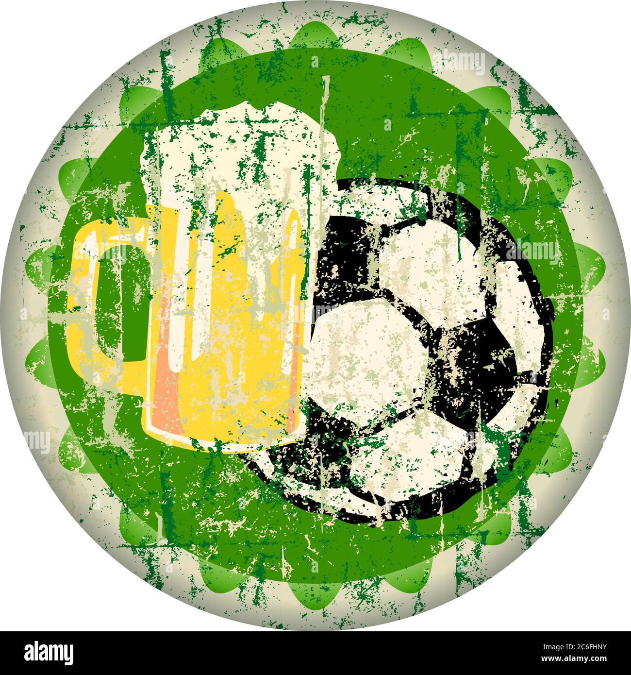 sfondo vettoriale palla da calcio, motivo, struttura, palla da calcio e birra, mock-up, illustrazione vettoriale modello, conetto di visione pubblico Illustrazione Vettoriale