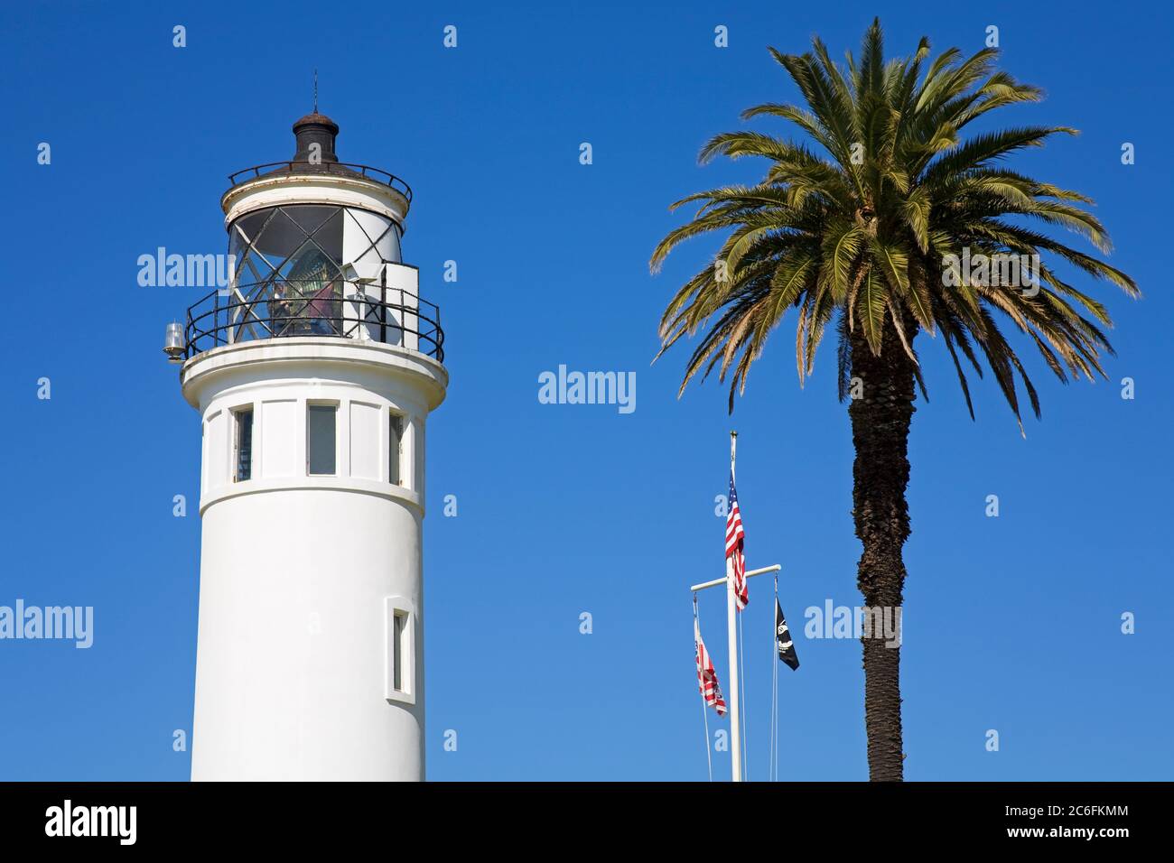 Punto Vincente faro, Palos Verdes Peninsula, Los Angeles, California, Stati Uniti d'America Foto Stock