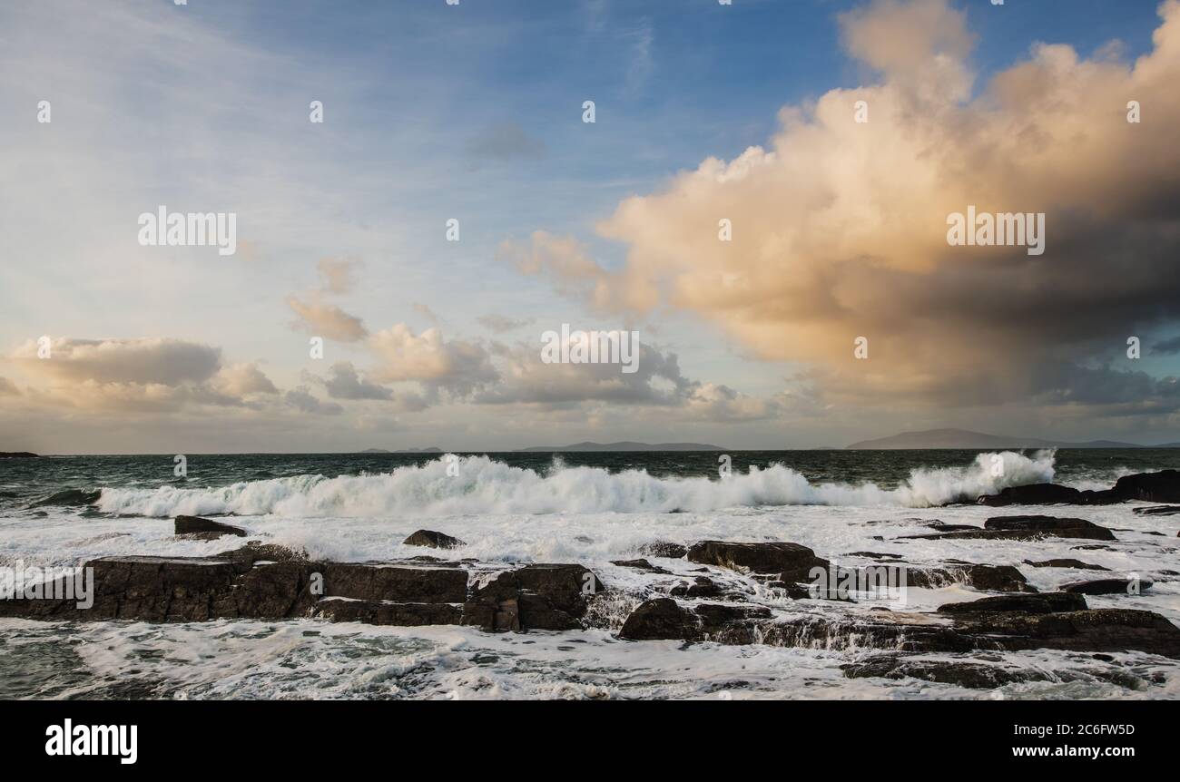 Costa dell'Isola di Valentia, Irlanda Foto Stock