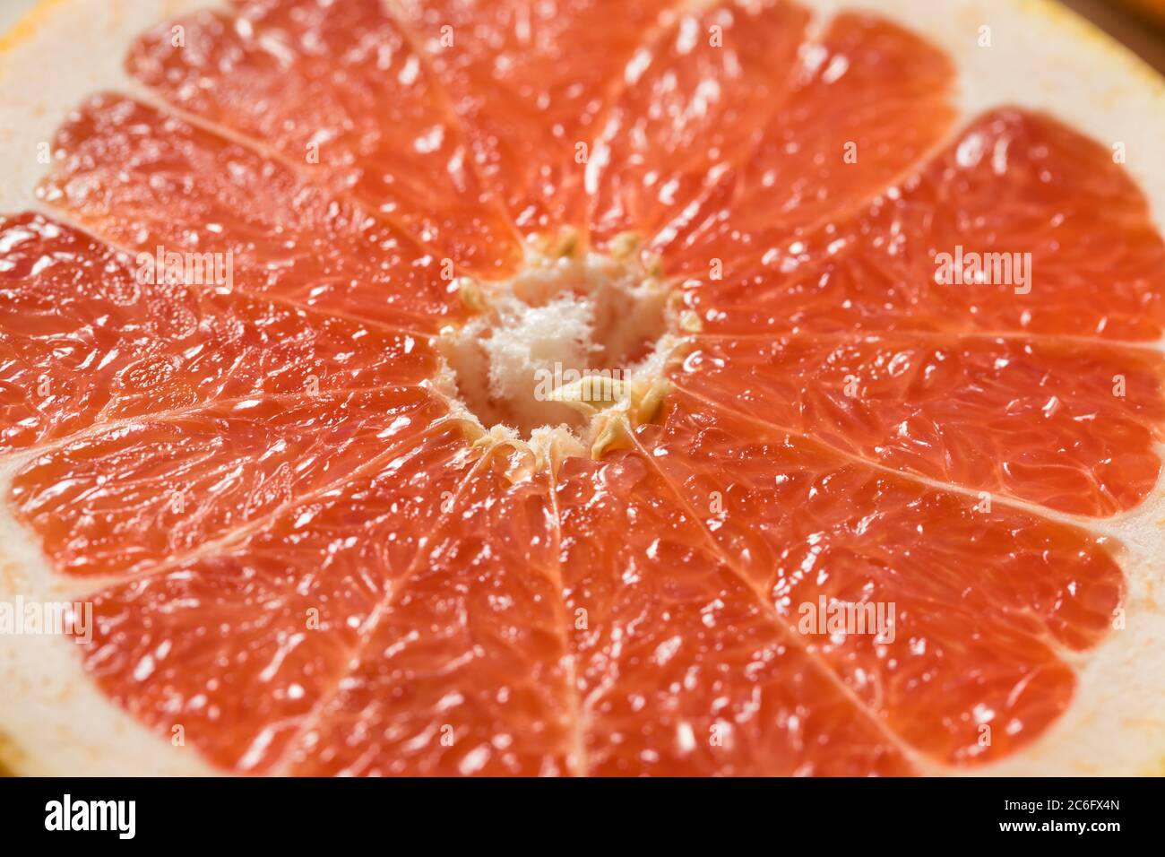 Greggi bio rubino pompelmo rosso pronto a mangiare Foto Stock