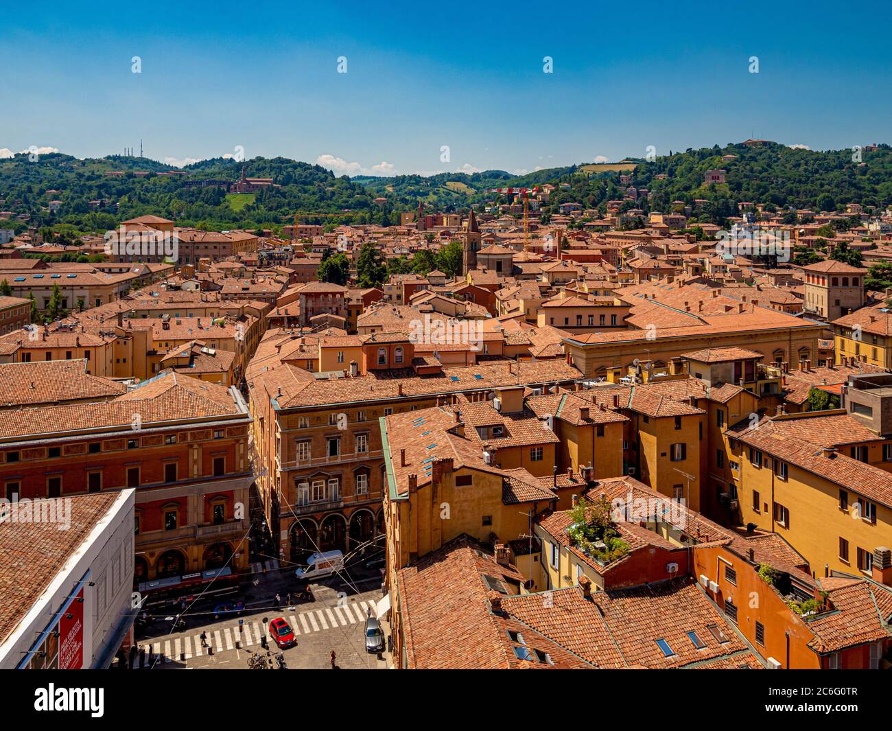 Veduta aerea della città di Bologna. Italia. Foto Stock