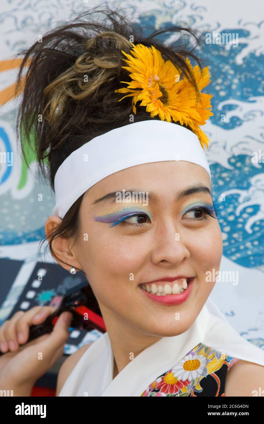 Settimana Nisei festa giapponese, Little Tokyo, Los Angeles, California, Stati Uniti d'America Foto Stock