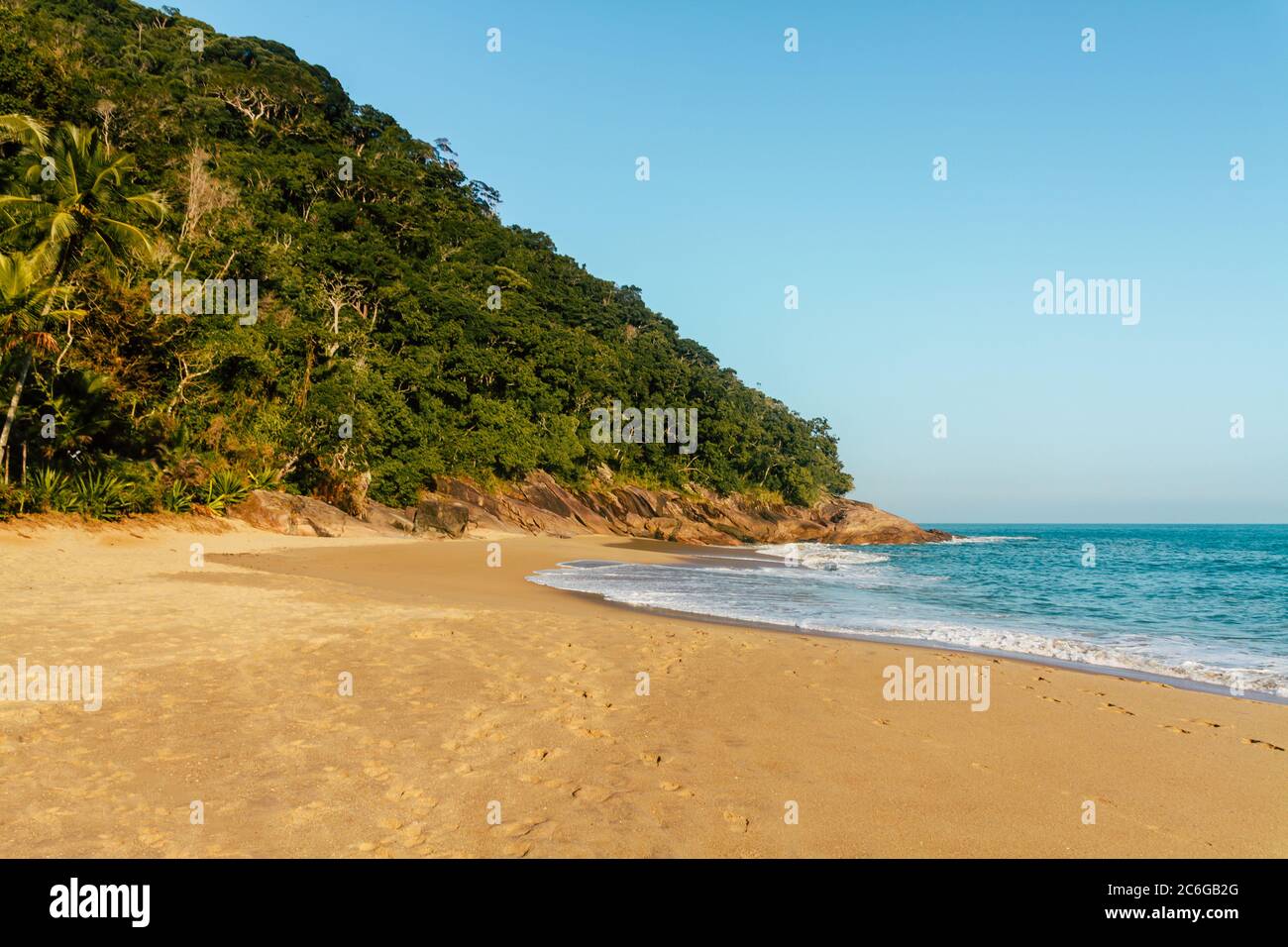 Spiaggia tropicale durante l'estate brasiliana Foto Stock