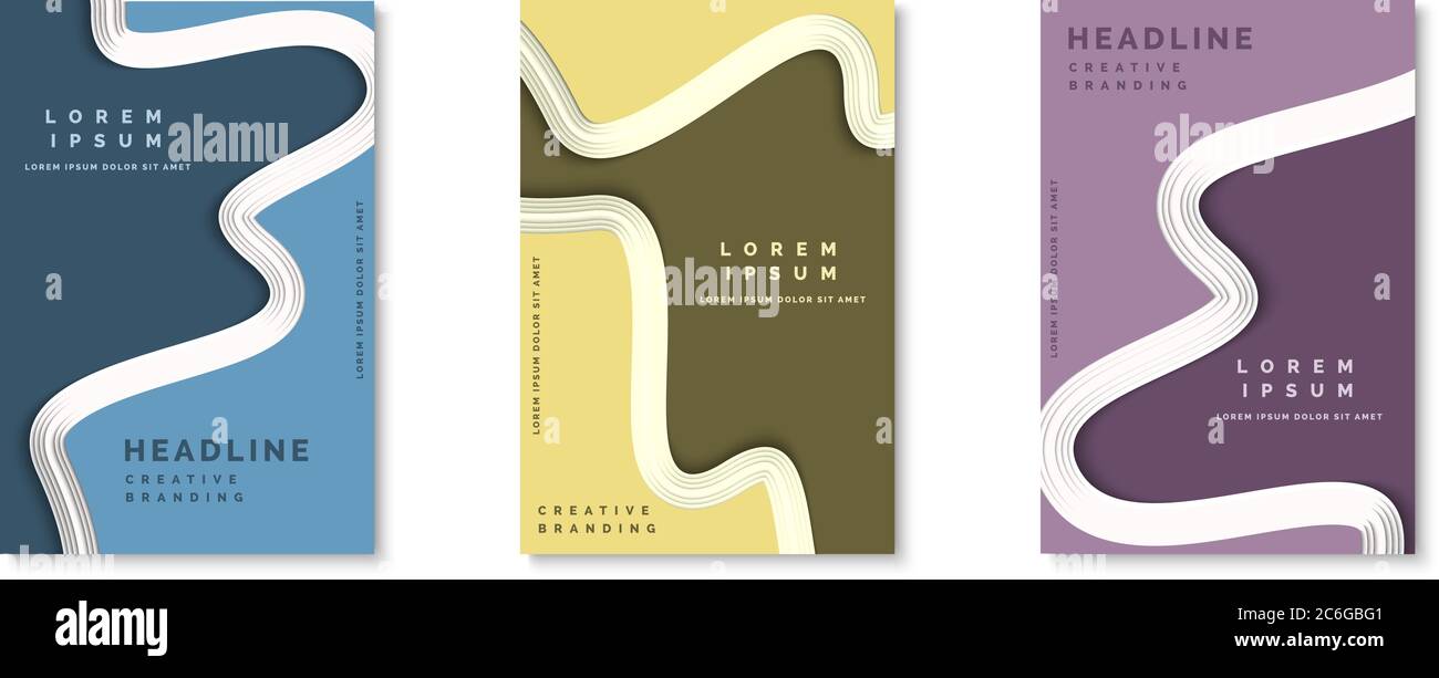 Design della copertura. Set di carta di sfondo taglio stile design moderno per copertina, volantino, annuale, pagina, report, libro, rivista, titolo, sfondo. Illustrazione Vettoriale