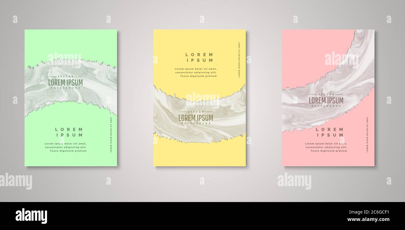 Copertina design.Set di sfondo con watercolor.Paper Cut Style design moderno per copertina,flyer,annuale,pagina,report,libro,rivista,titolo,sfondo Illustrazione Vettoriale