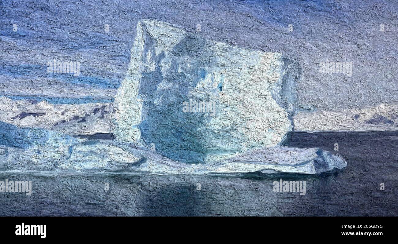 Splendidi paesaggi naturali dipinti di campagna Foto Stock