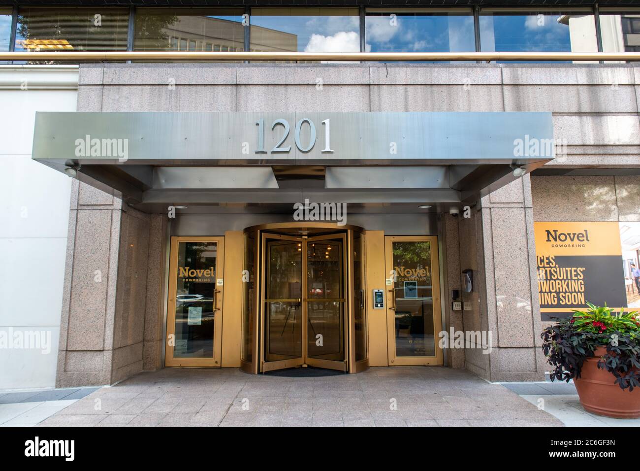 Washington location di Novel Coworking la cui clientela principale sono imprenditori e team di uffici satellite che hanno bisogno di spazi di ufficio flessibili. Foto Stock