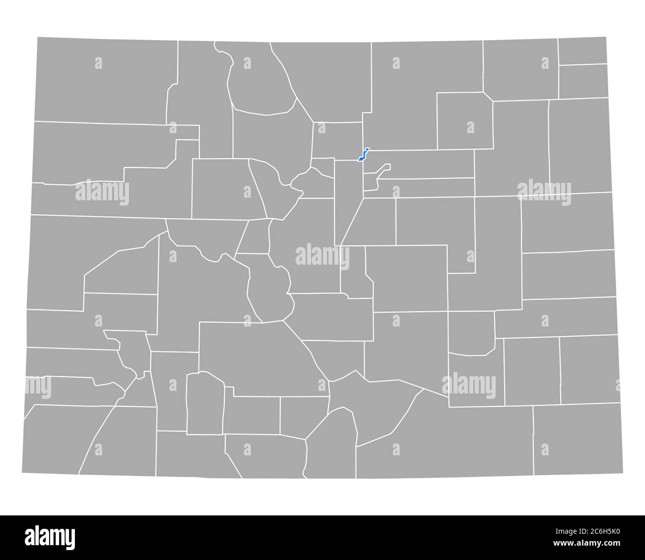 Broomfield sulla mappa di Colorado Foto Stock