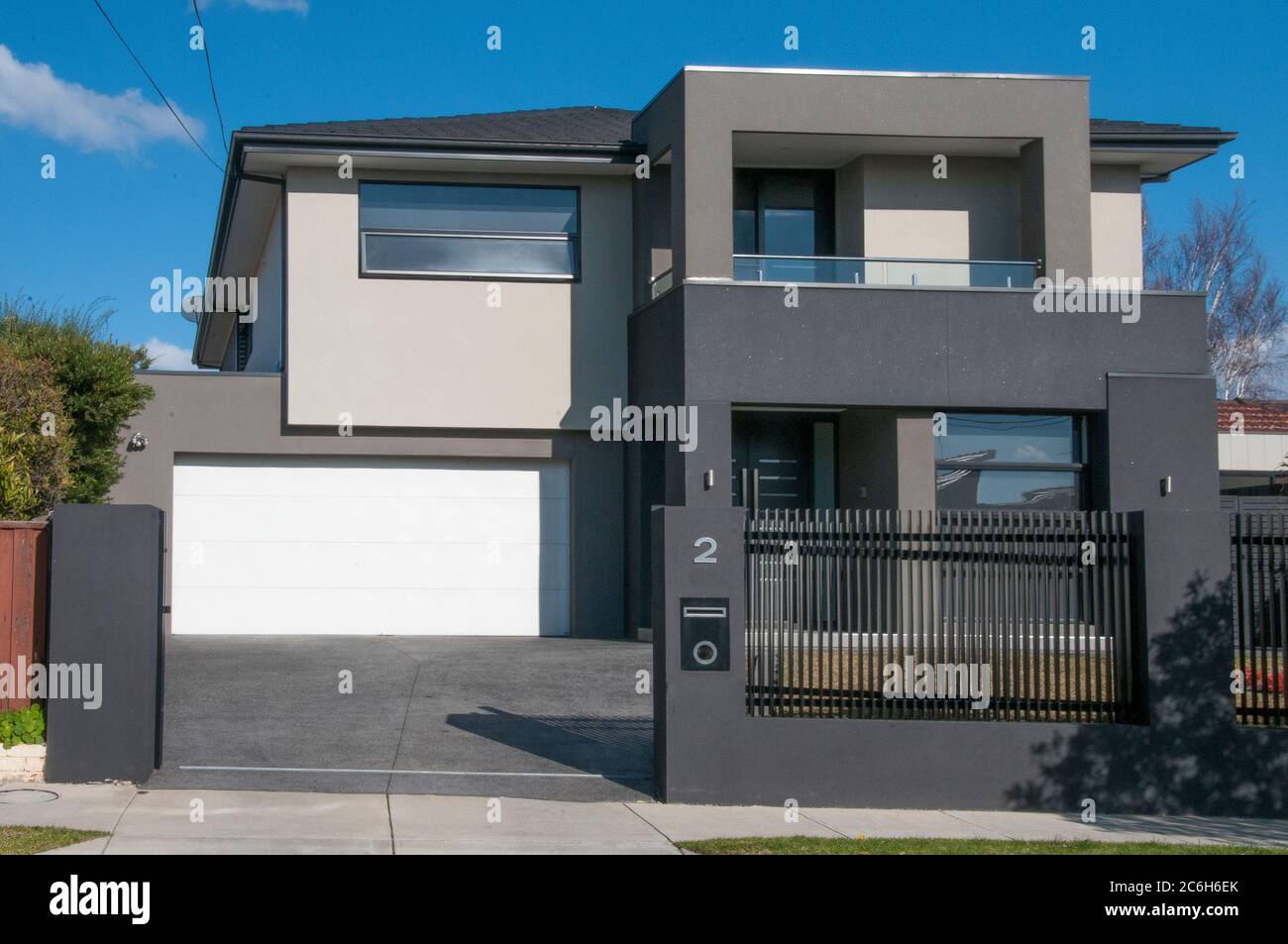 Moderna casa suburbana a Bentleigh, un sobborgo orientale ad anello centrale di Melbourne, Australia Foto Stock