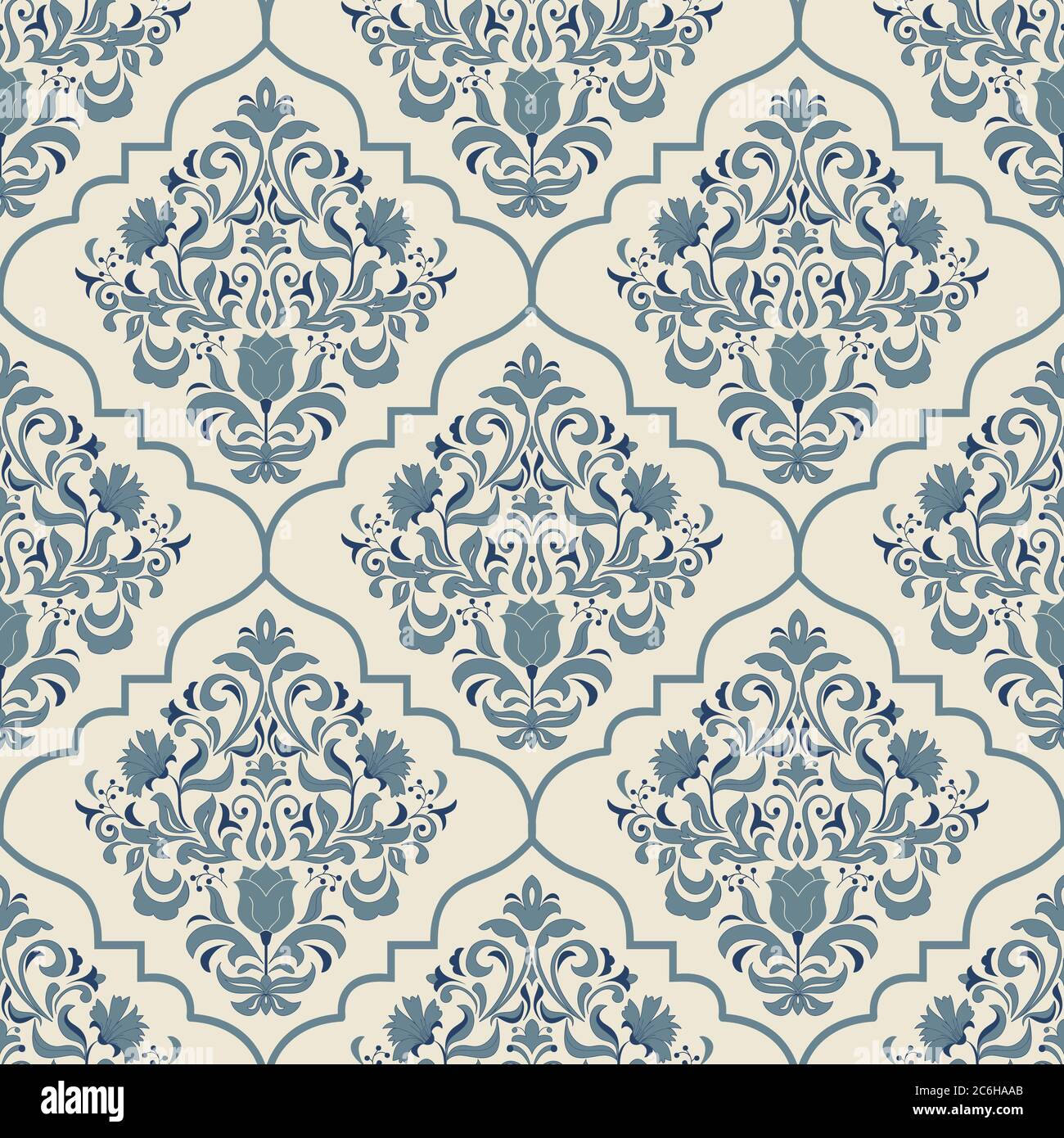 Motivo turco colorato senza cuciture. Il motivo infinito può essere utilizzato per piastrelle in ceramica, carta da parati, linoleum, sfondo di pagine web Illustrazione Vettoriale