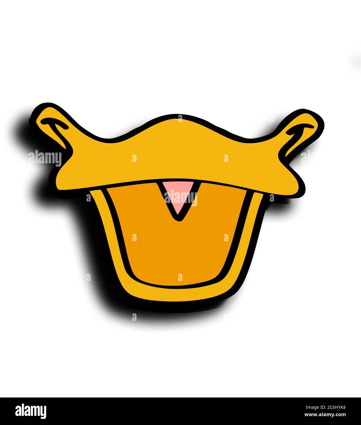 Emoticon diavolo. Sorridi l'orrore di Emoji Foto Stock