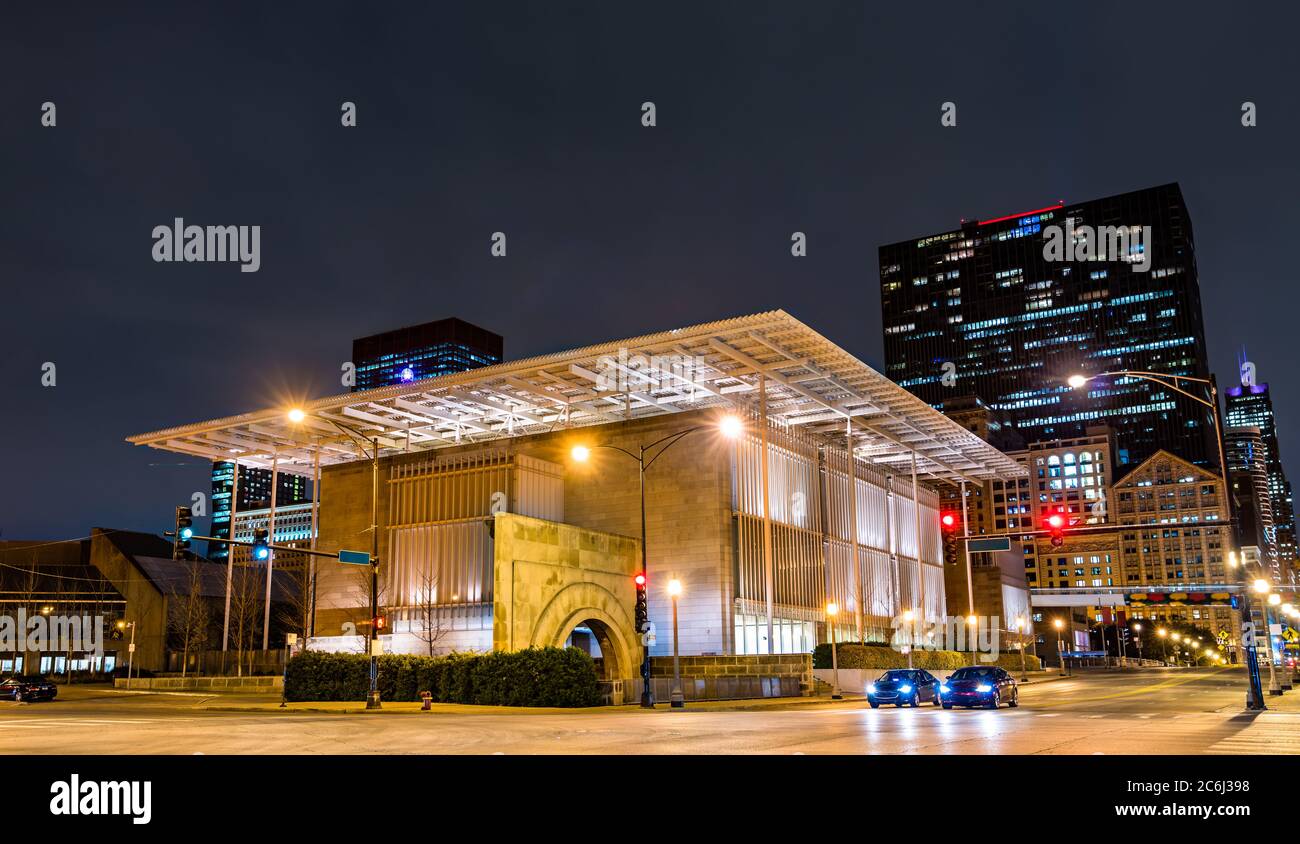 Art Institute e Borsa Arch a Chicago, USA Foto Stock