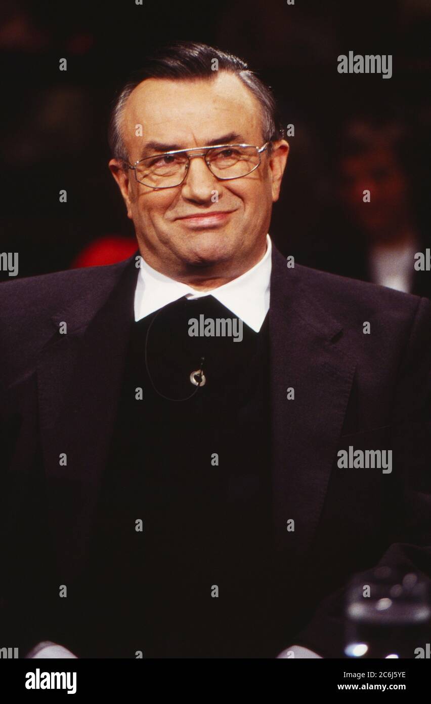 Talkshow 'Live', Talkshow, Deutschland 1987 - 1996, Sendung vom 11. 1993 novembre, Talkgast: Karl Lehmann, Bischof von Magonza Foto Stock
