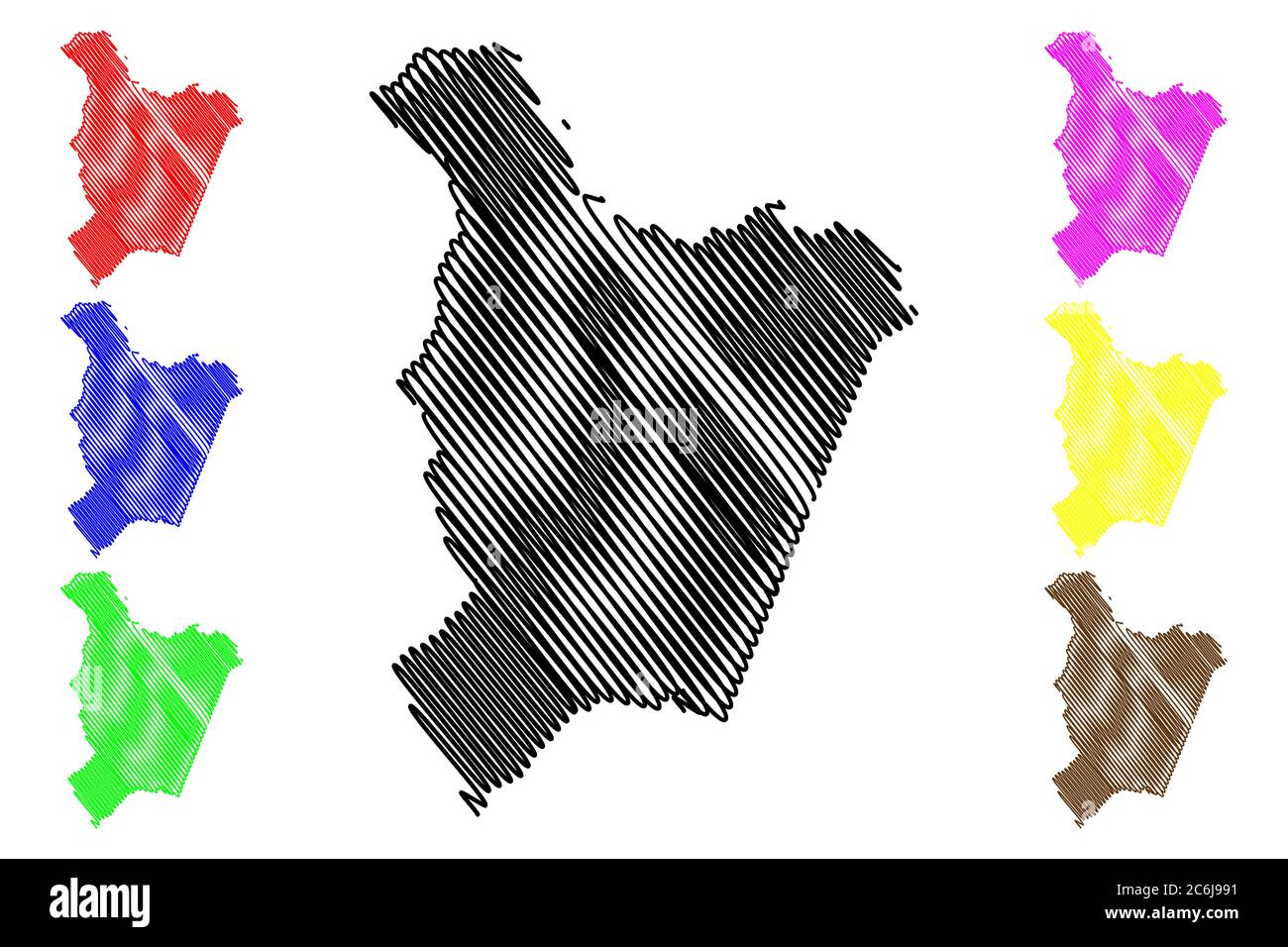 Habersham County, Georgia (Stati Uniti, Stati Uniti d'America, Stati Uniti, Stati Uniti, Stati Uniti) mappa illustrazione vettoriale, schizzo di scarabocchio mappa Habersham Illustrazione Vettoriale