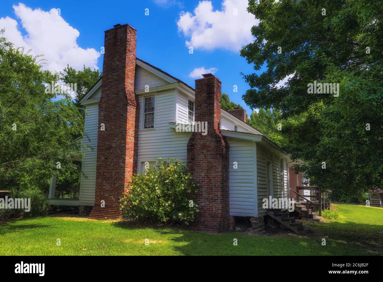 Campo Francese, Mississippi, USA - Giugno 18,2020: Drane House costruito nel 1846 un edificio storico sulla Accademia Francese del campo lungo il Natchez Trace Par Foto Stock