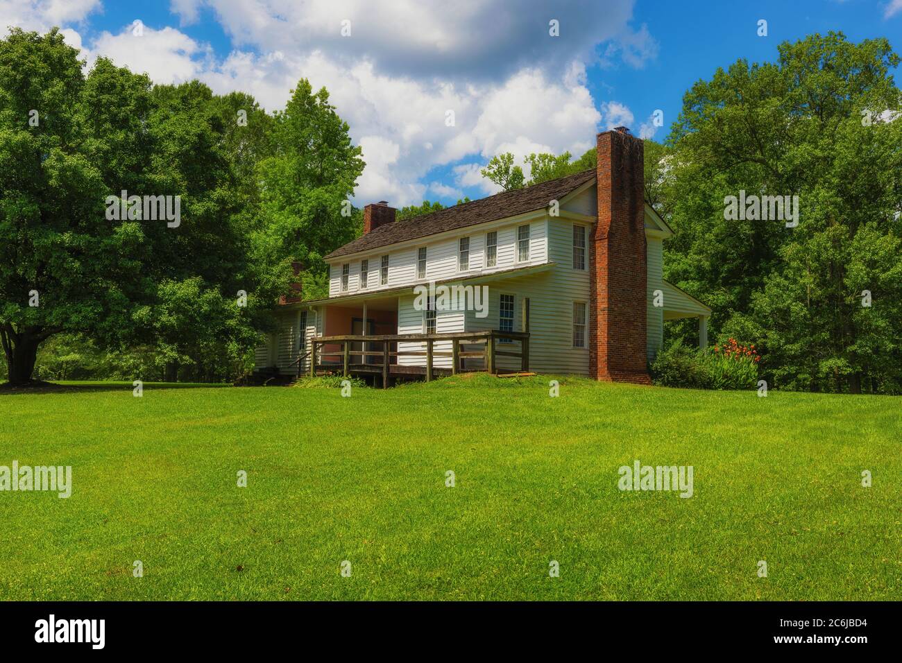 Campo Francese, Mississippi, Stati Uniti d'America - 18 Giugno 2020: Casa Drane costruita nel 1846. Foto Stock