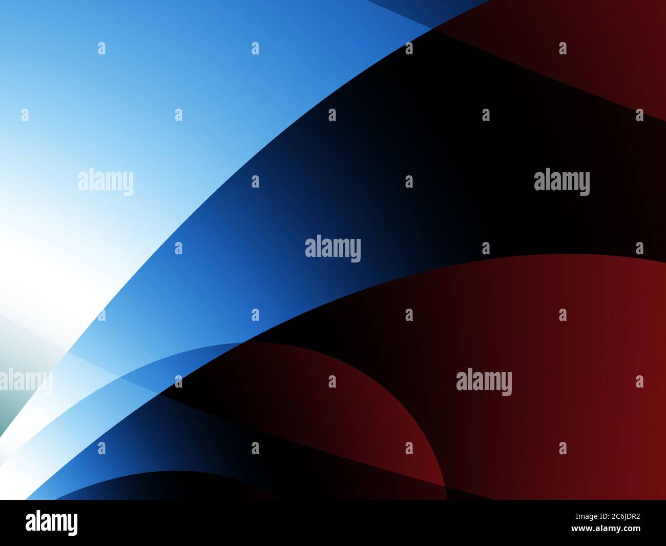 Composizione astratta minima rossa e blu Foto Stock