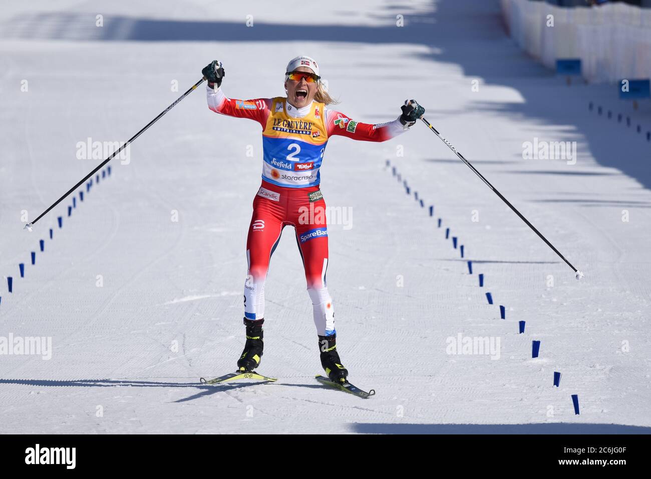 Norway's Therese Johaug, 2019 FIS World Nordic Ski Championships, Seefeld, Austria. Foto Stock
