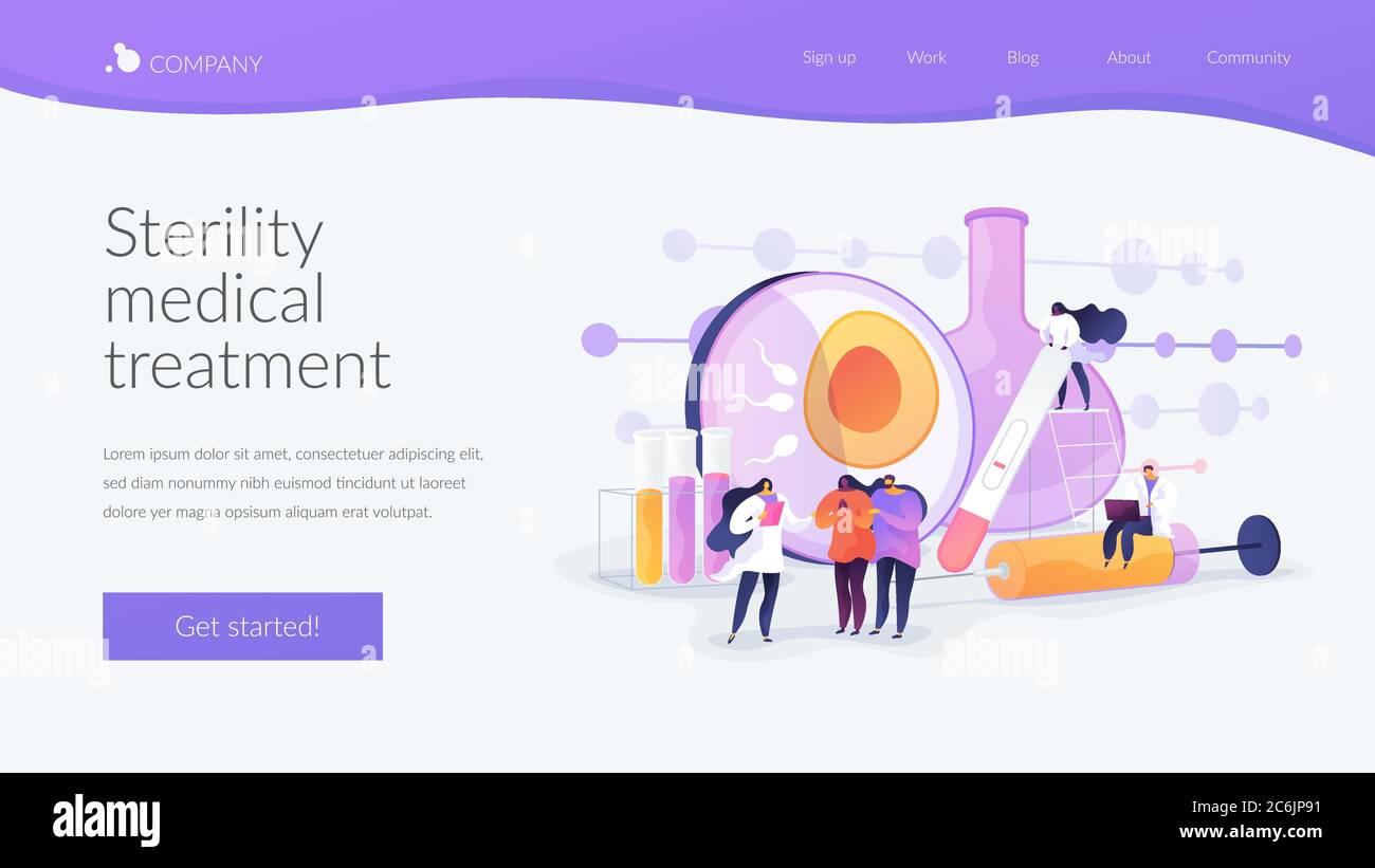 Concetto di landing page di infertilità Illustrazione Vettoriale