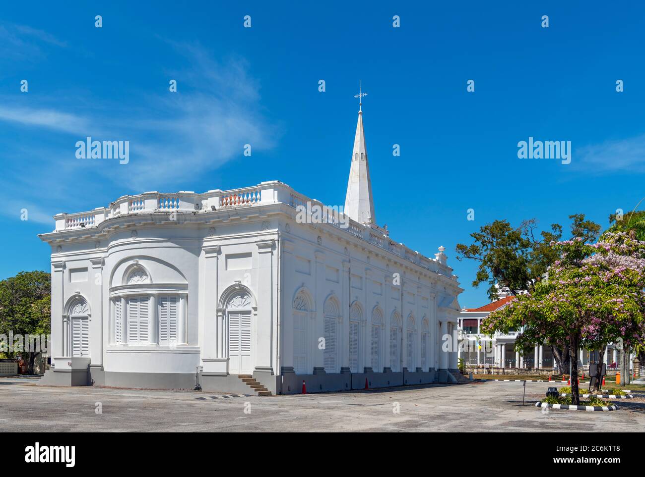 Chiesa Anglicana di San Giorgio, Farquhar Street, quartiere coloniale, George Town, Penang, Malesia Foto Stock
