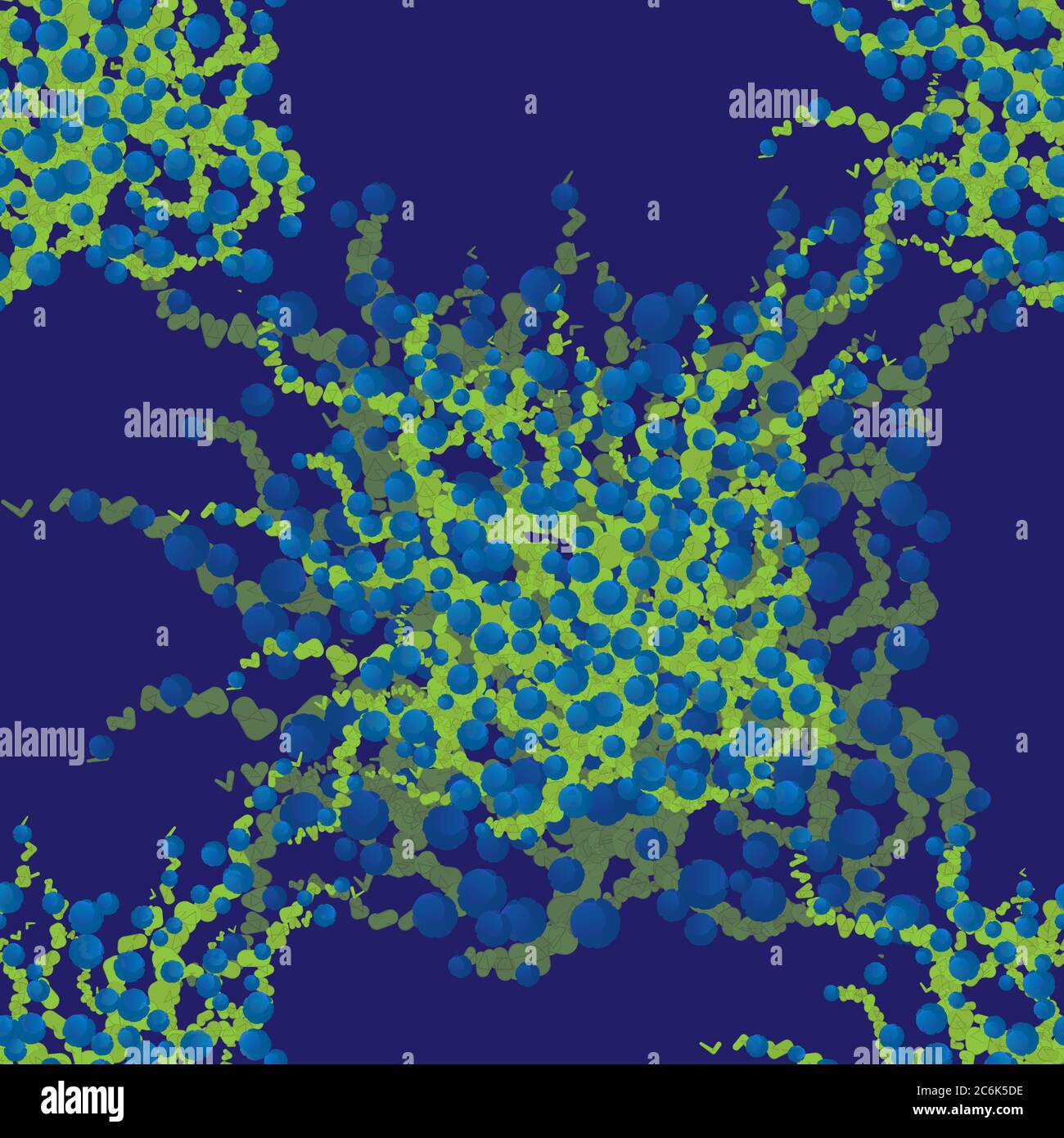 piccoli bacche blu cespuglio astratto pianta-libero modello senza giunture Illustrazione Vettoriale