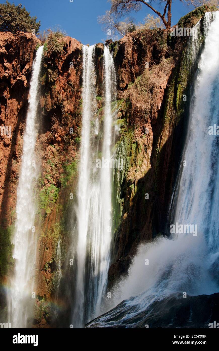 Cascate di Ouzoud, Grand Atlas, Tanaghmeilt, Azilal, Marrakech, Marocco Foto Stock