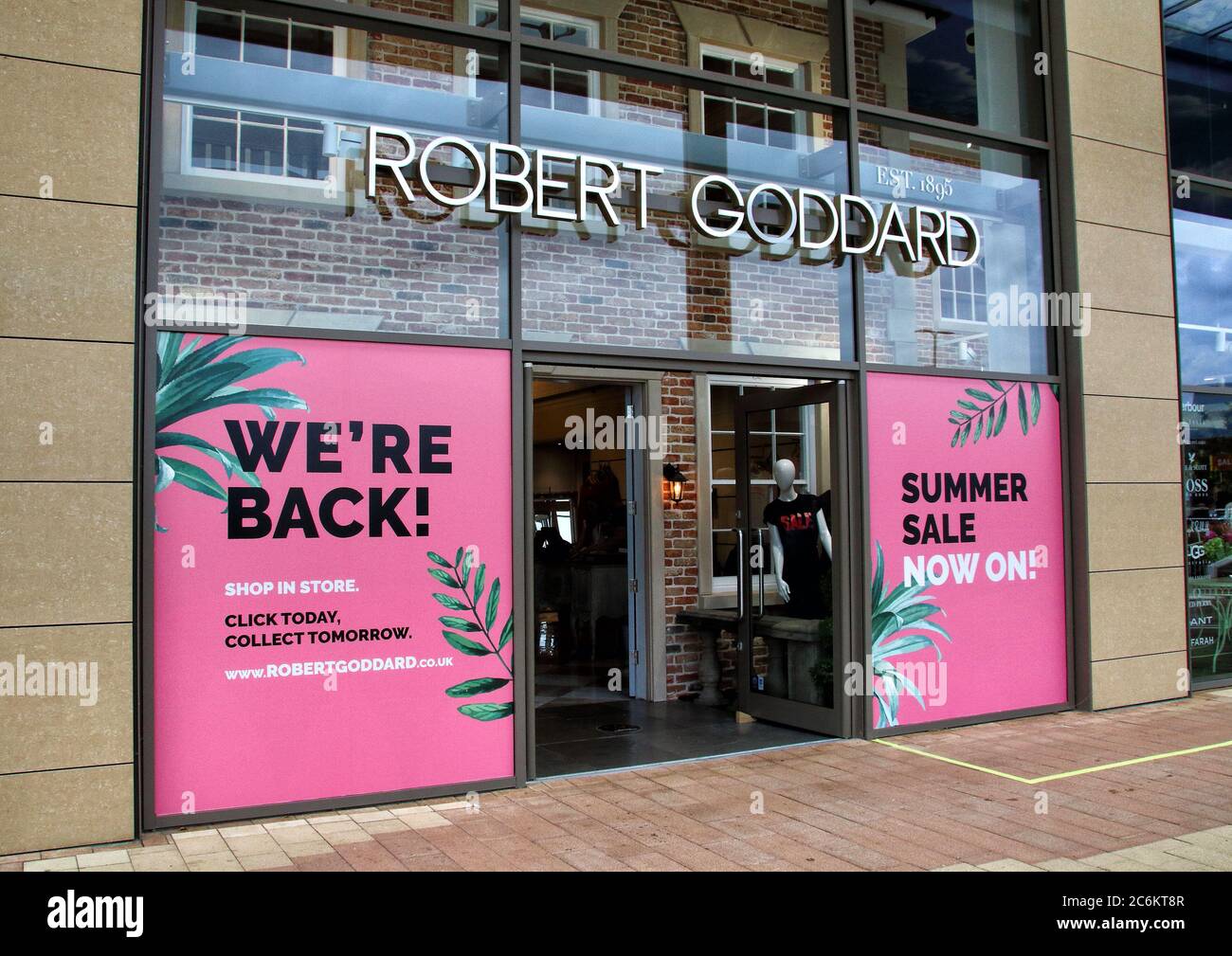 Rushden, Regno Unito. 9 luglio 2020. Robert Goddard negozio visto al Rushden Lakes Complex. Credit: Keith Mayhew/SOPA Images/ZUMA Wire/Alamy Live News Foto Stock
