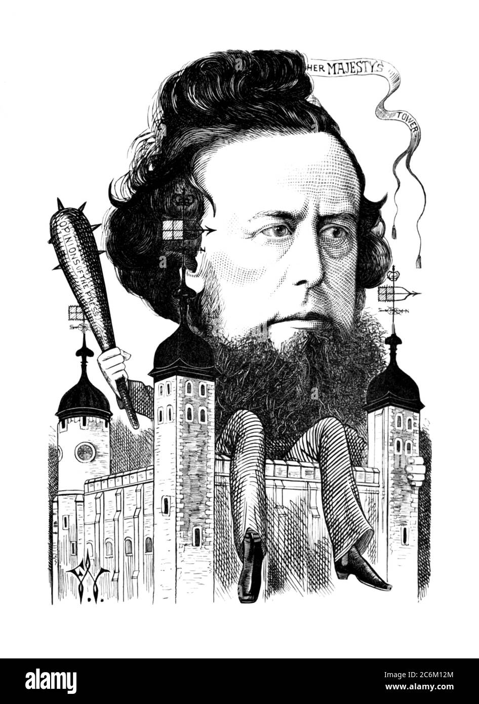 1873, LONDRA, GRAN BRETAGNA: Lo storico, politico e viaggiatore britannico WILLIAM HEPWORTH DIXON ( 1821 - 1879 ). Ha inoltre organizzato la Grande esposizione di Londra del 1851. Ritratto inciso da Frederick Waddy . - VIAGGIATORE - POLITICO - POLITICA - POLITICA - ritratto - ritratto - barba - barba - barba --- Archivio GBB Foto Stock