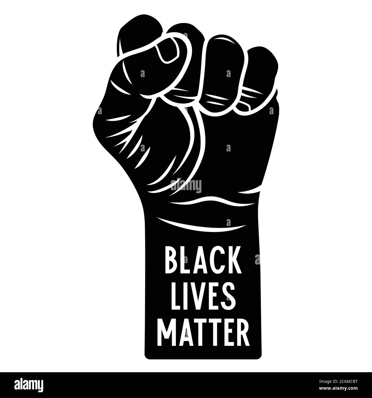 Poster di arresto del razzismo. Le vite nere contano Illustrazione Vettoriale