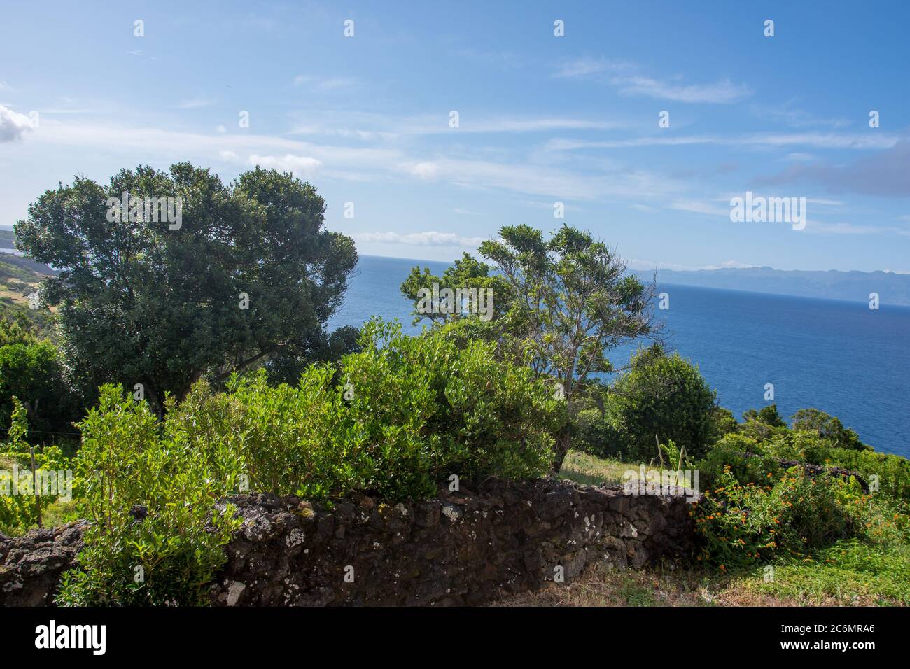 Passeggiata sull'arcipelago delle Azzorre. Scoperta dell'isola di sao jorge, Azzorre. Portogallo , Velas Foto Stock