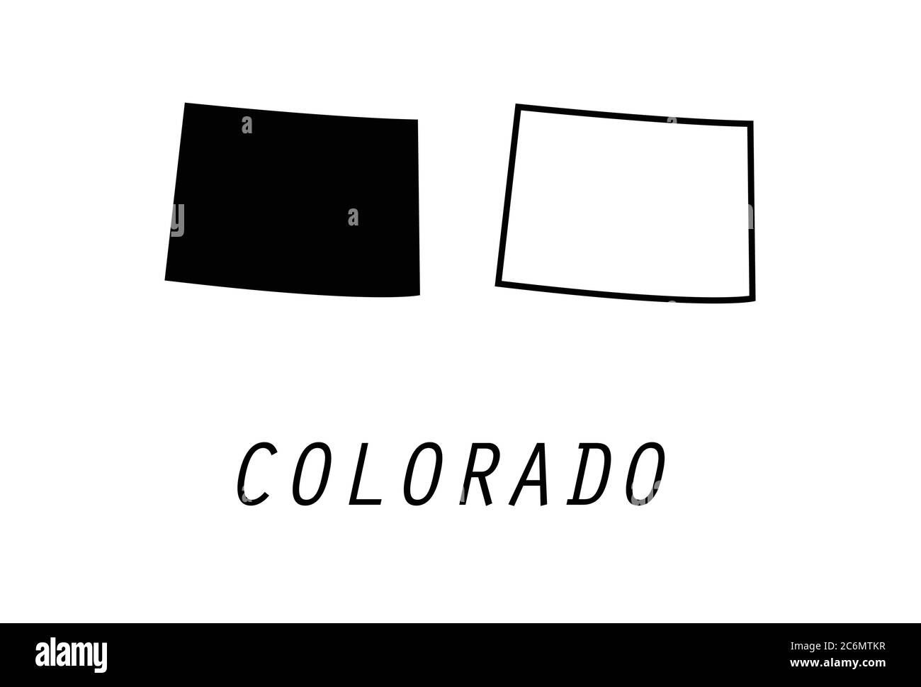 Mappa Colorado contorno Stati Uniti vettore illustrazione Illustrazione Vettoriale