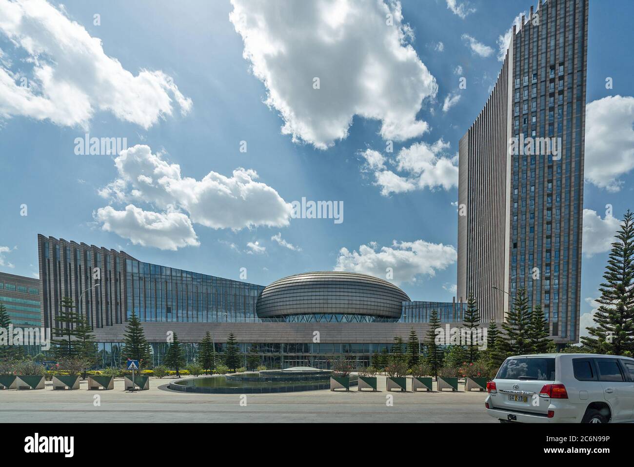 Mike Pompeo visita Addis Abeba, Etiopia - African Union Commission Headquarters Building ca. Febbraio 2020 Foto Stock