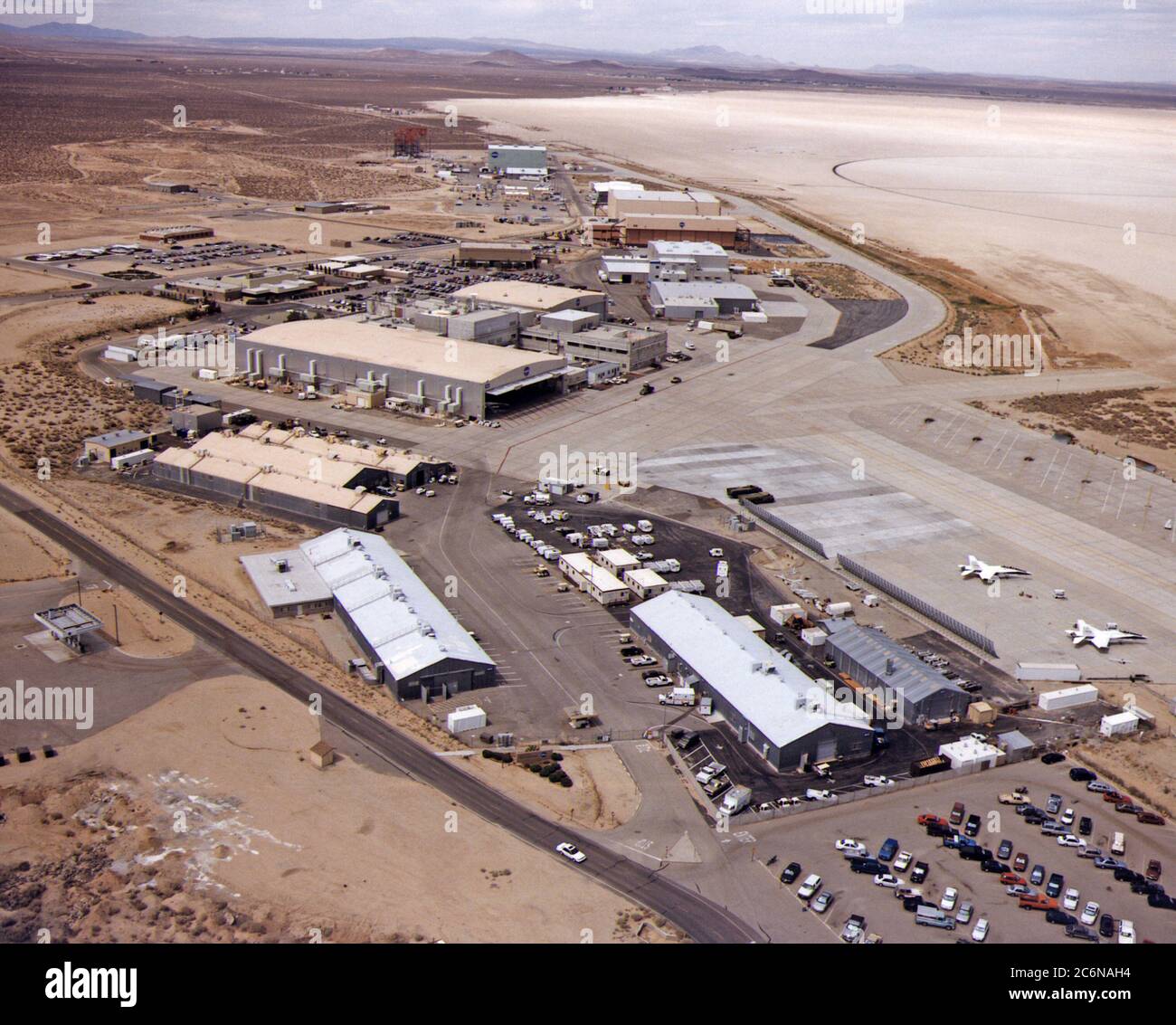 Foto aerea che guarda a nord sul Centro Ricerche di volo Dryden della NASA Foto Stock
