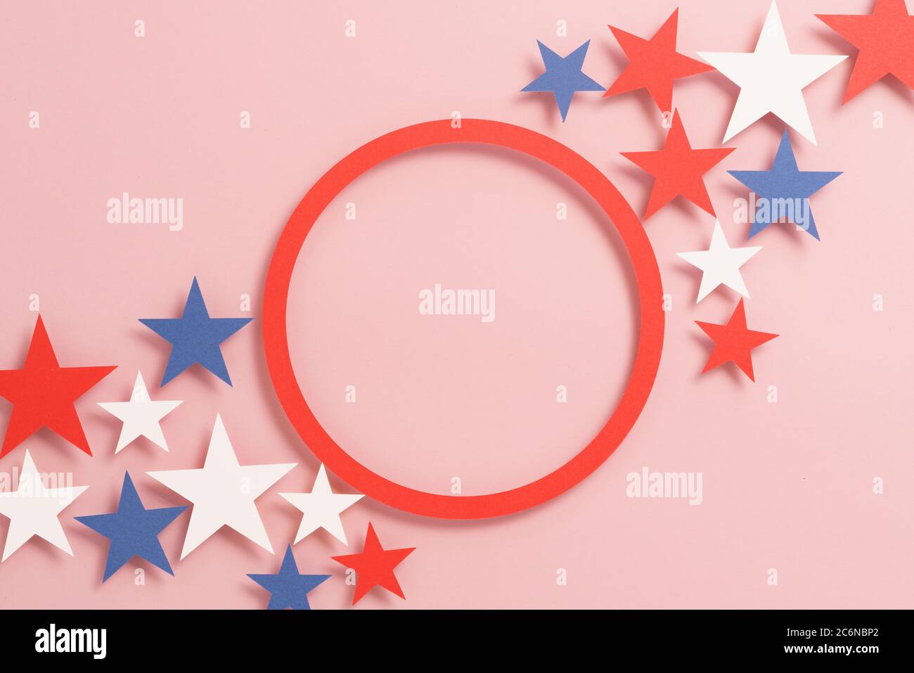 4 luglio cornice del biglietto d'auguri per il giorno dell'indipendenza americana Foto Stock