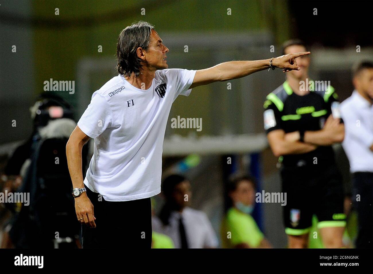 Filippo Inzaghi allenatore di Benevento, durante la partita del campionato italiano di calcio serie B tra Benevento e Venezia risultato finale 1-1, gioco pl Foto Stock