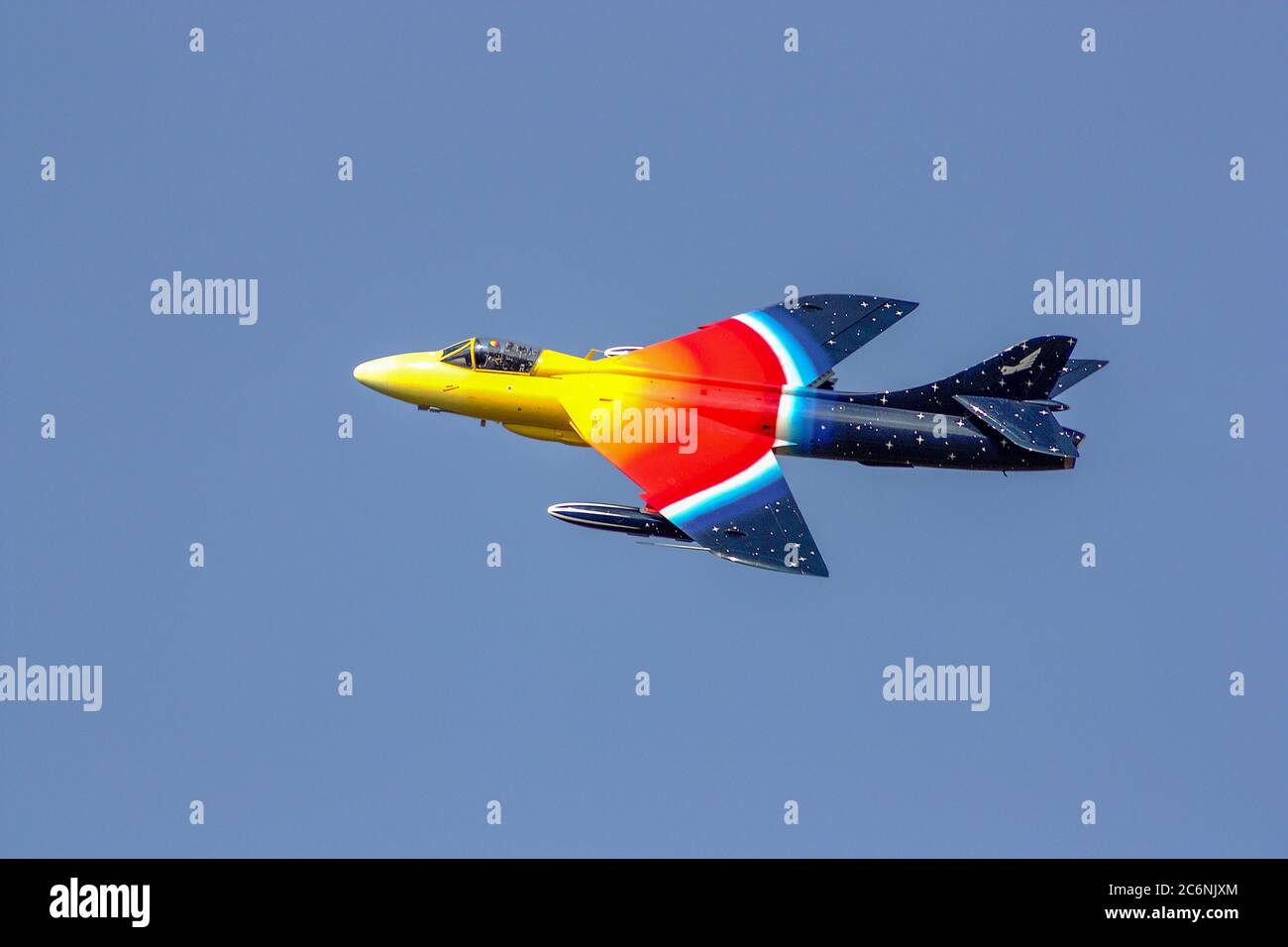 Colorato moderni jet da combattimento a Biggin Hill air show Foto Stock