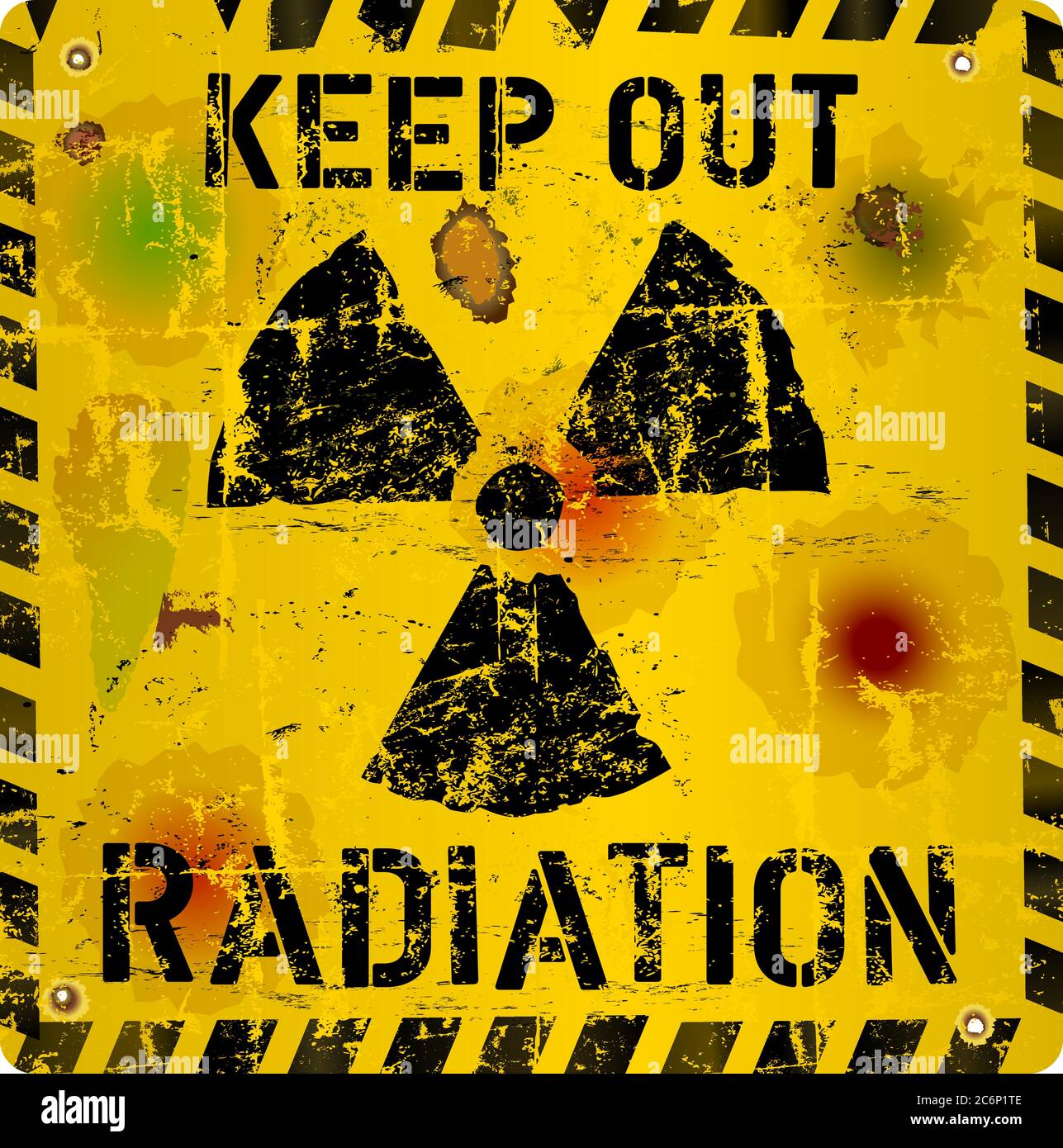 Segnale di avvertimento di radiazione Immagini Vettoriali Stock - Alamy