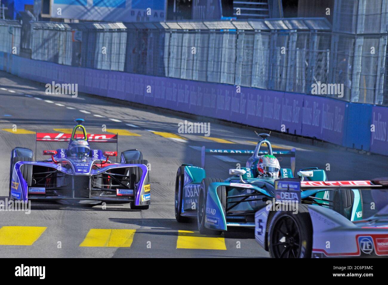 Formula di ABB-E gara in Zürich-City: la prima gara in quanto 64 anni in Svizzera stimola a zero emissioni technology Foto Stock