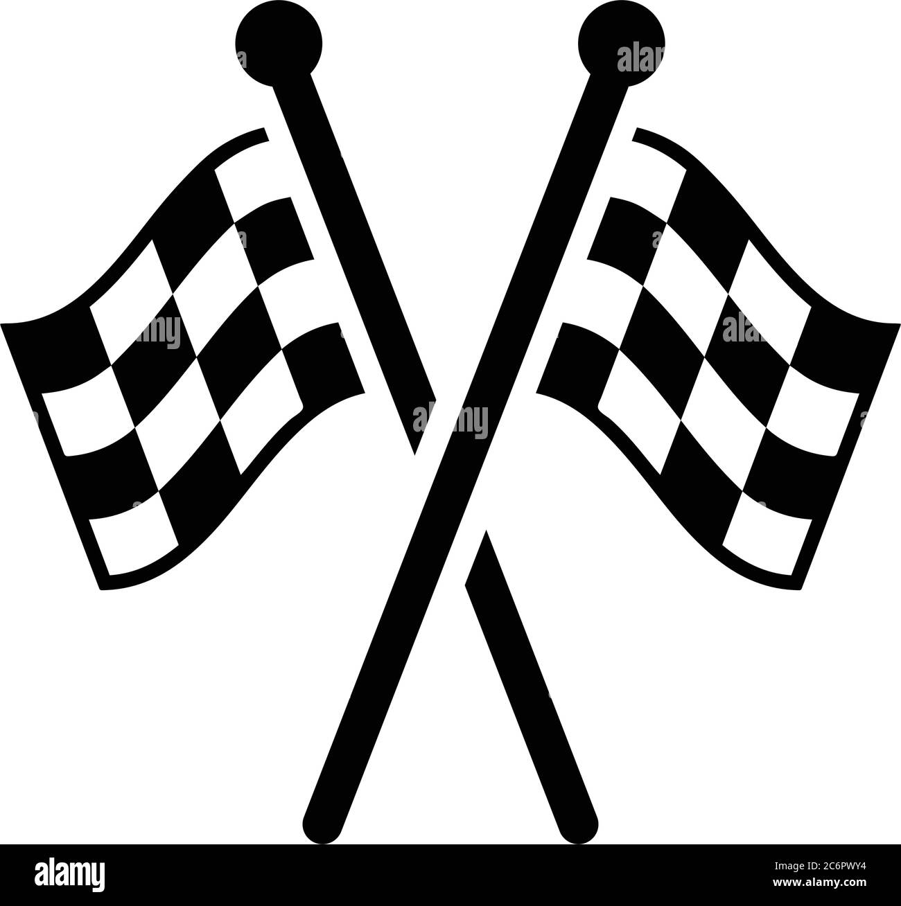 Bandiera a scacchi, concorso, finale, inizio, icona vincente, grafica vettoriale per vari usi. Illustrazione Vettoriale