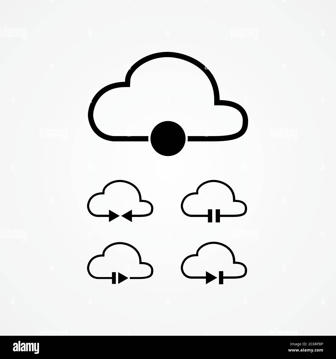 illustrazione universale dei circuiti tecnologici cloud. adatta a qualsiasi attività, come attività sociali, aziendali e a scopo tecnologico Illustrazione Vettoriale